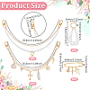 4Pcs 4 Styles 304 Stainless Steel  Chains Bag Decorative Chains and Brooch Sets HJEW-UN00078-3