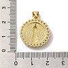 Rack Plating Brass Micro Pave Cubic Zirconia with Synthetic Opal Pendants KK-D088-13G-4