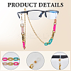 1Pc Acrylic with Alloy Oval Link Chains Neck Strap for Eyeglasses AJEW-CN0003-60C-5