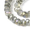 Anti-Tarnish Electroplate Glass Imitation Jade Beads Strands EGLA-T029-6mm-13B-3