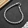 304 Stainless Steel Rope Chain Bracelets for Men Women BJEW-Q038-04P-1