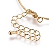 Brass Round Snake Chain Necklaces Making MAK-L025-02G-4