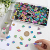 200Pcs 4 Styles Rainbow Iridescent Glass Cabochons MOSA-SP0001-03-3