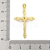 Cross Rack Plating Brass Cubic Zirconia Pendants KK-Z053-13G-03-3