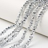 Electroplate Transparent Glass Beads Strands EGLA-A034-T10mm-M16-1