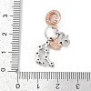 Brass Pendants with Cubic Zirconia European Beads KK-Q015-01M-3