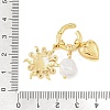 Brass Micro Pave Clear Cubic Zirconia & Plastic Imitation Pearl & Resin Pendants CU-CBA1242-01E-G-3