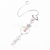 AB Color Plated Crystal Bullet Big Pendant Decorations HJEW-G019-03A-2