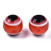Round Evil Eye Resin Beads RESI-R159-12mm-05-3