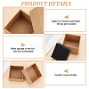48Pcs 2 Styles Square Kraft Paper Cardboard Jewelry Ring Boxes CBOX-PH0002-24-5
