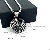 Vintage 304 Stainless Steel Native American Pendant Hip Hop Men's Necklaces ZS3655-6