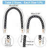 2Pcs 2 Style Acrylic Cable Chain Bag Handles AJEW-WR0001-70-2