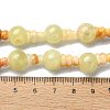 Natural Xiuyan Jade 3-Hole Guru Bead Strands G-K149-48-4