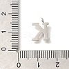 304 Stainless Steel Micro Pave Cubic Zirconia Pendants STAS-H228-06P-K-3