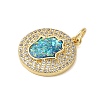 Brass Micro Pave Cubic Zirconia Pendants KK-K385-130A-G-2