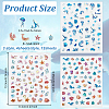 12 Sheets 3 Style Waterproof Ocean Theme PET Nail Art Stickers STIC-OC0001-05-2