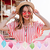 140Pcs 14 Color Autumn Theme Two Tone Spray Painted Glass Pendants GLAA-GA0001-84-6