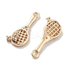 Rack Plating Brass Clear Cubic Zirconia Pendants KK-M102-17G-A-2