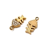 304 Stainless Steel with Rhinestone Pendants STAS-Z157-05G-2