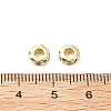 Flat Round Brass Micro Pave Clear Cubic Zirconia Spacer Beads KK-L237-016G-3