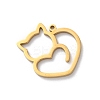 304 Stainless Steel Pendants STAS-S149-01G-1