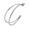 304 Stainless Steel C-Shaped Stud Earrings for Women EJEW-M089-04P-2