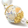 Synthetic Moonstone & Hematite & Plastic Imitation Pearl Beaded Stretch Bracelet BJEW-JB09504-3