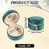 Portable Travel Round Velvet Jewelry Set Storage Zipper Boxes CON-TAC0001-11A-4
