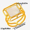 304 Stainless Steel with Natural Shell Cuff Open Rings for Women CE2201-3-2