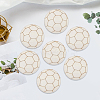 10Pcs Unfinished Blank Wooden Pendants Set for Painting Arts WOOD-CP0001-23A-7