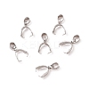 Non-Tarnish 201 Stainless Steel Pendant Pinch Bails STAS-P223-16P-B-3