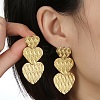 201 Stainless Steel Heart Dangle Stud Earrings EJEW-D084-16G-3