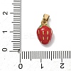 304 Stainless Steel Enamel Fruit Vegetable Charms STAS-F336-02C-G-3