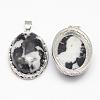 Natural Zebra Jasper Pendants G-D851-39-2