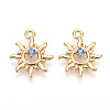 Brass Micro Pave Cubic Zirconia Charms KK-N261-100G-1