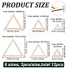 2 Sets Triangle Wood Hoop Rings Macrame for DIY Craft Making DIY-BC0009-97-2