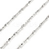 Tarnish Resistant Handmade 304 Stainless Steel Bar Link Chains CHS-G025-08P-1