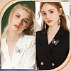 12Pcs 2 Colors Butterfly Alloy Enamel with Plastic Pearl Adjustable Jean Button Pins FIND-AR0005-47-6