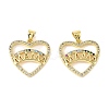 Mother's Day Brass Micro Pave Cubic Zirconia Pendants KK-M324-02E-G-1