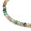 Mini Natural Indian Agate Beaded Stretch Bracelets BJEW-JB07669-04-4