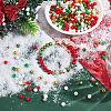 1600Pcs 8 Styles Christmas Theme DIY Round ABS Plastic & Acrylic Beads Findings Kits DIY-AR0004-47-4
