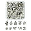60Pcs 10 Style Tibetan Style Alloy European Beads TIBEB-FS0001-03-1