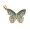 Brass Micro Pave Cubic Zirconia Pendants KK-I360-023G-1-2