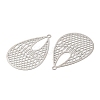 Long-Lasting Plated Brass Filigree Pendants KK-K336-33P-2