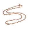 Ion Plating(IP)  304 Stainless Steel Chain Necklaces NJEW-A002-07RG-1