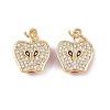 Brass Micro Pave Cubic Zirconia Pendants KK-Z146-17G-1