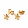 304 Stainless Steel Star Stud Earrings for Women EJEW-C004-08G-1