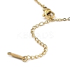 Maple Leaf Light Gold Brass Micro Pave Cubic Zirconia Pendant Necklaces NJEW-E105-14KCG-01-3