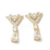 Brass Micro Pave Cubic Zirconia Pendants FIND-Z029-07G-1