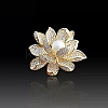 Flower Alloy Crystal Rhinestone Brooch PW-WG24C40-01-4